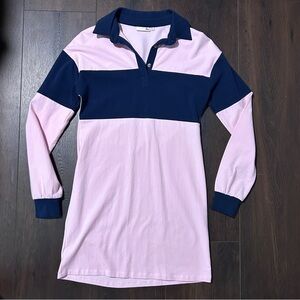 SO Pink and Navy Polo Dress